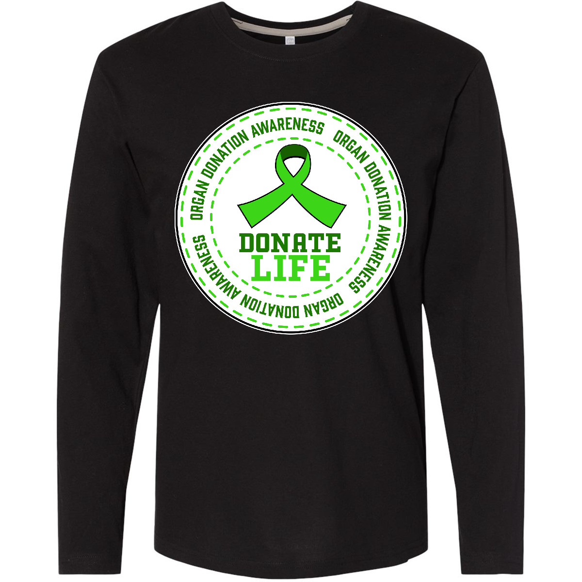 Inktastic Donate Life-Organ Donation Awareness Long Sleeve T-Shirt Donor Green - Picture 3 of 9