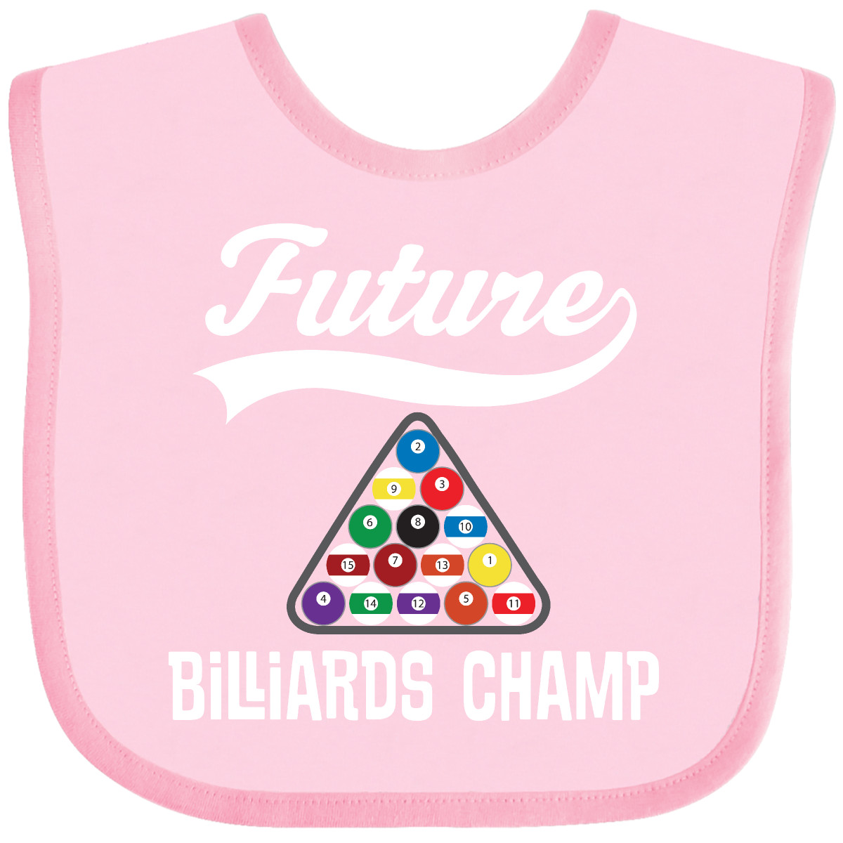 Inktastic Future Billiards Champ Baby Bib Game Sport Childs Gift Clothing Infant - Picture 7 of 10