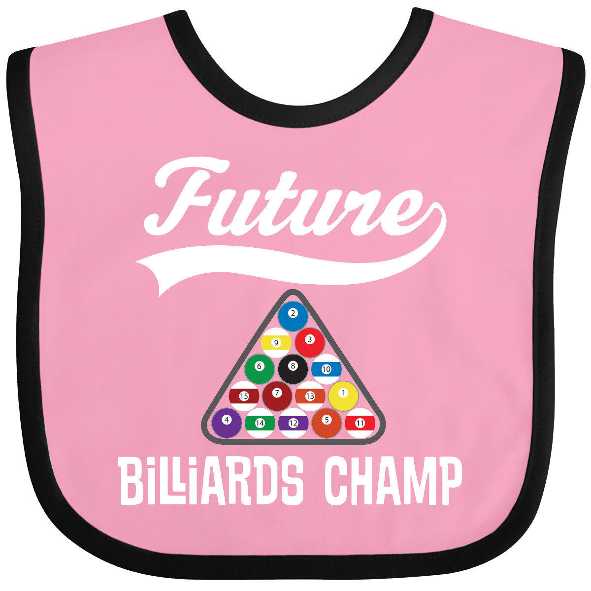 Inktastic Future Billiards Champ Baby Bib Game Sport Childs Gift Clothing Infant - Picture 8 of 10