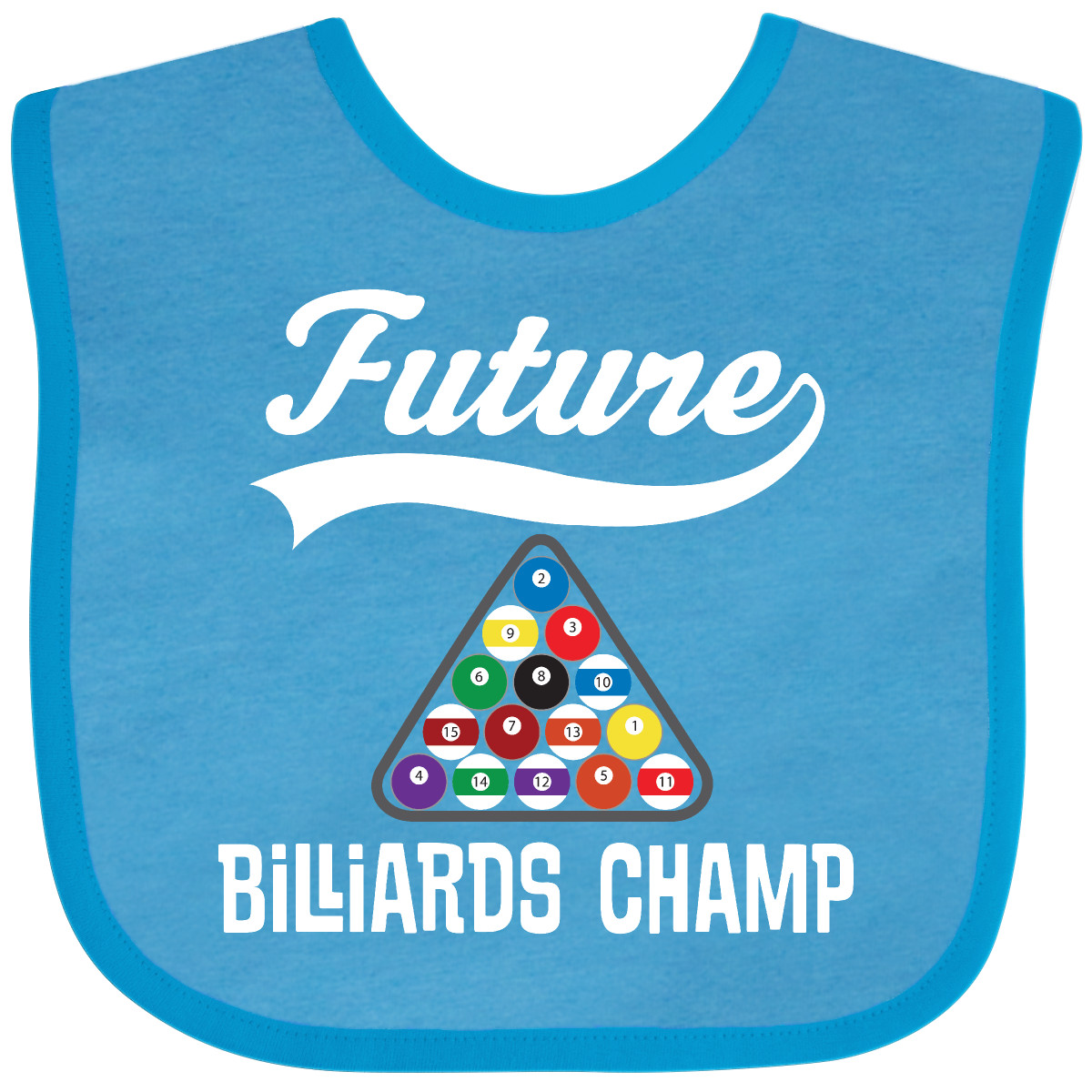 Inktastic Future Billiards Champ Baby Bib Game Sport Childs Gift Clothing Infant - Picture 10 of 10