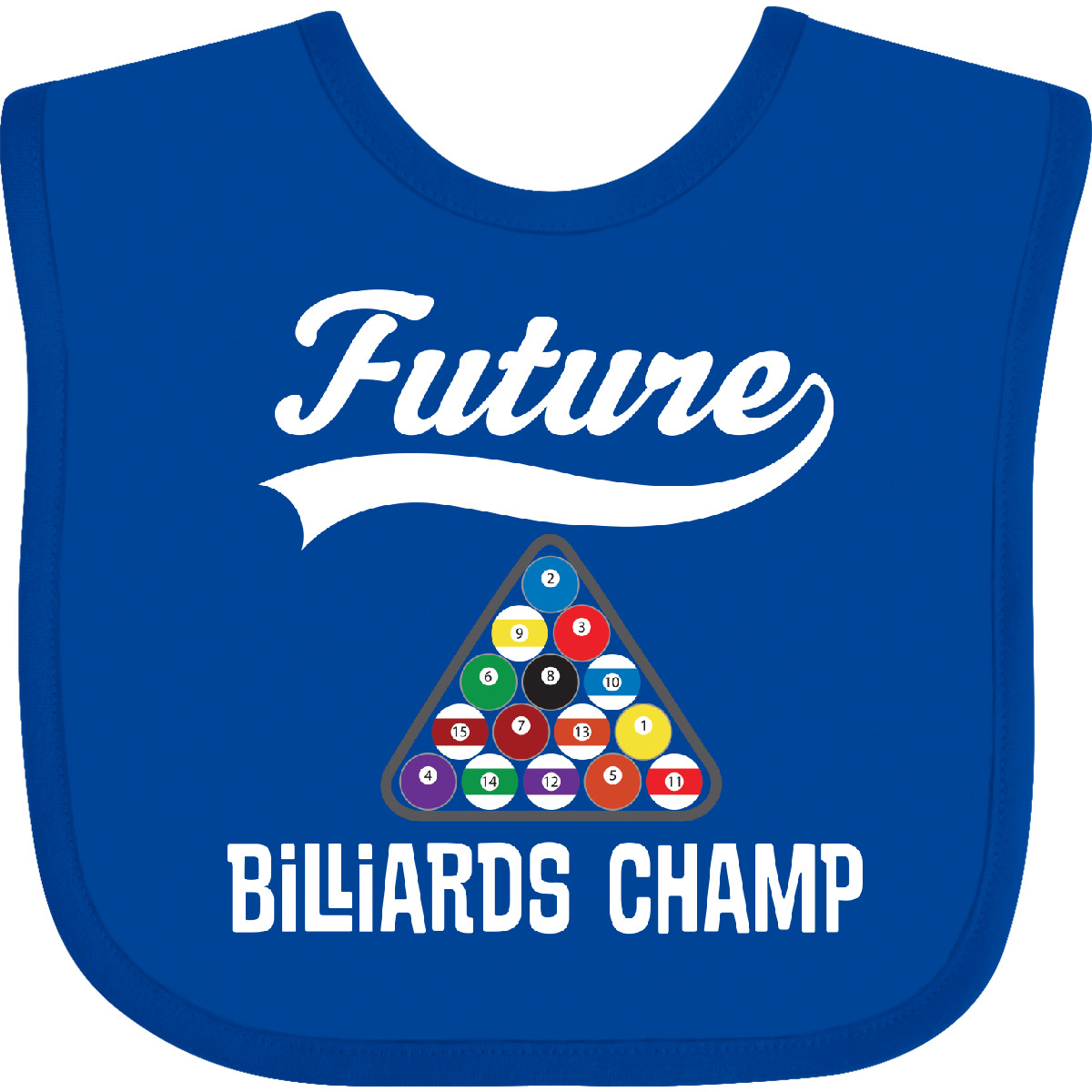 Inktastic Future Billiards Champ Baby Bib Game Sport Childs Gift Clothing Infant - Picture 9 of 10