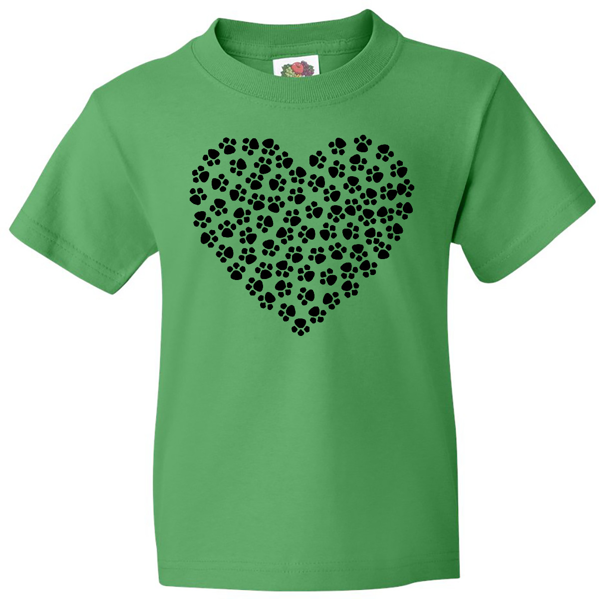 Inktastic Dog Paws, Puppy Paws, Animal Paws, Heart, Pet Youth T-Shirt Black Of - Picture 4 of 9