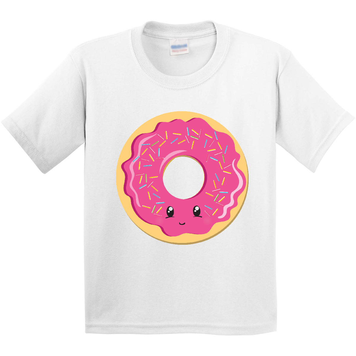 Inktastic Hot Pink Donut Youth T-Shirt Sprinkles Shower Birthday Gender Reveal - Picture 12 of 12