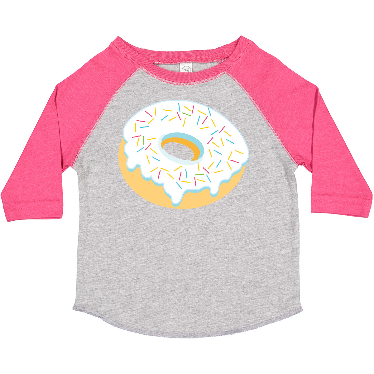 Inktastic White Donut With Sprinkles Toddler T-Shirt Blue Shower Birthday Gender - Imagen 5 de 11