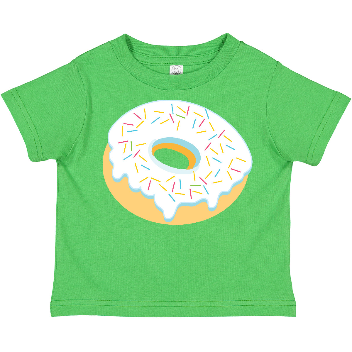 Inktastic White Donut With Sprinkles Toddler T-Shirt Blue Shower Birthday Gender - Imagen 2 de 11
