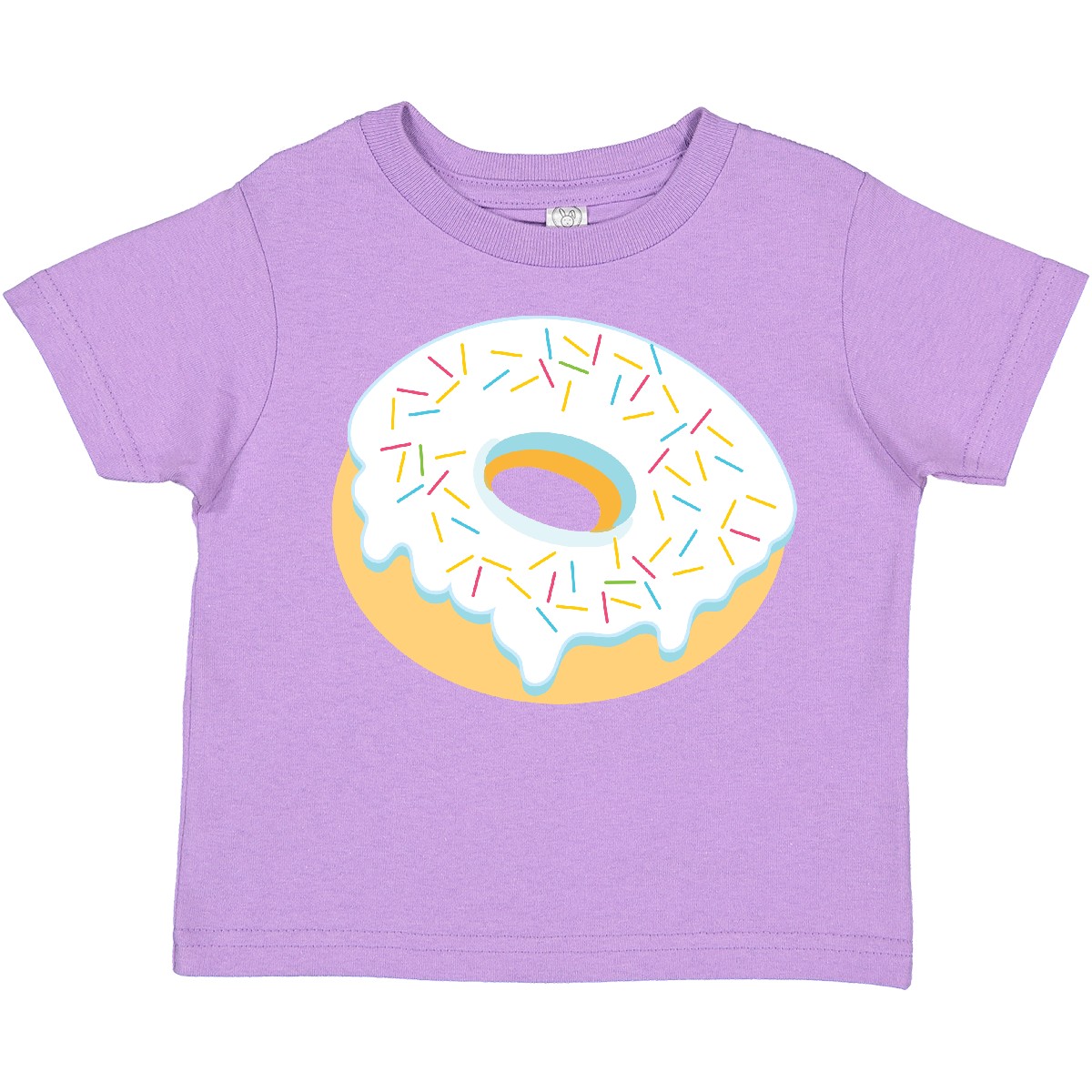 Inktastic White Donut With Sprinkles Toddler T-Shirt Blue Shower Birthday Gender - Imagen 7 de 11