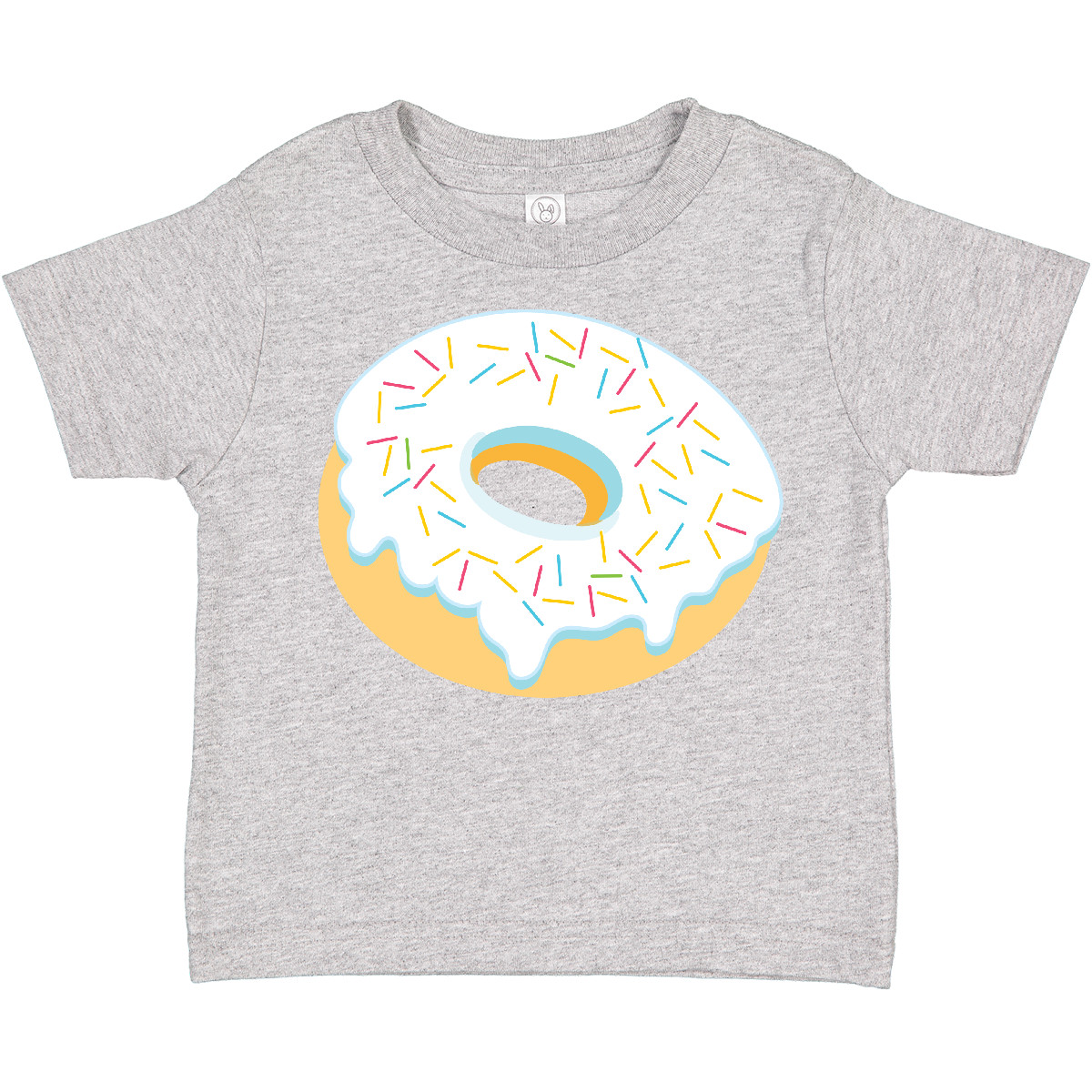 Inktastic White Donut With Sprinkles Toddler T-Shirt Blue Shower Birthday Gender - Imagen 4 de 11