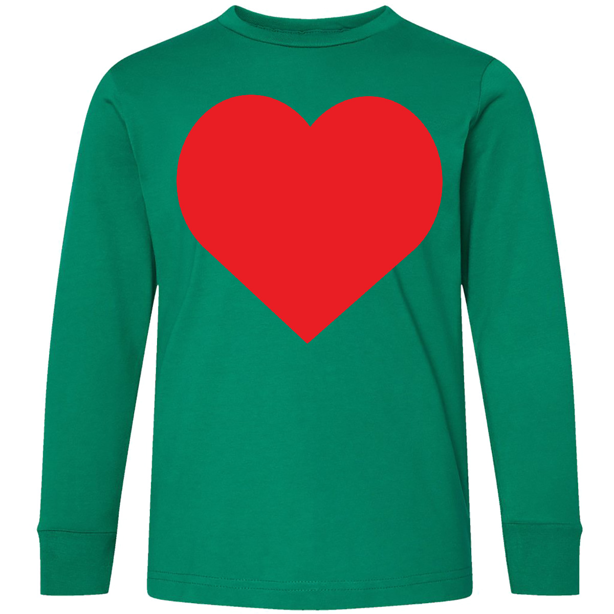 Inktastic Red Heart Youth Long Sleeve T-Shirt Valentines Cupid Birthday Aunt Mom - Picture 4 of 5