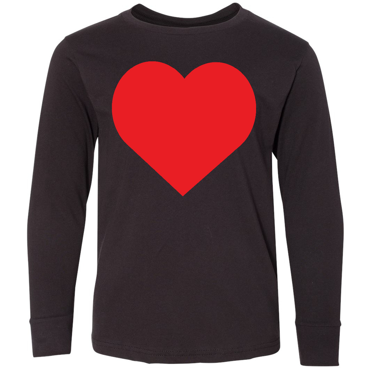 Inktastic Red Heart Youth Long Sleeve T-Shirt Valentines Cupid Birthday Aunt Mom - Picture 2 of 5