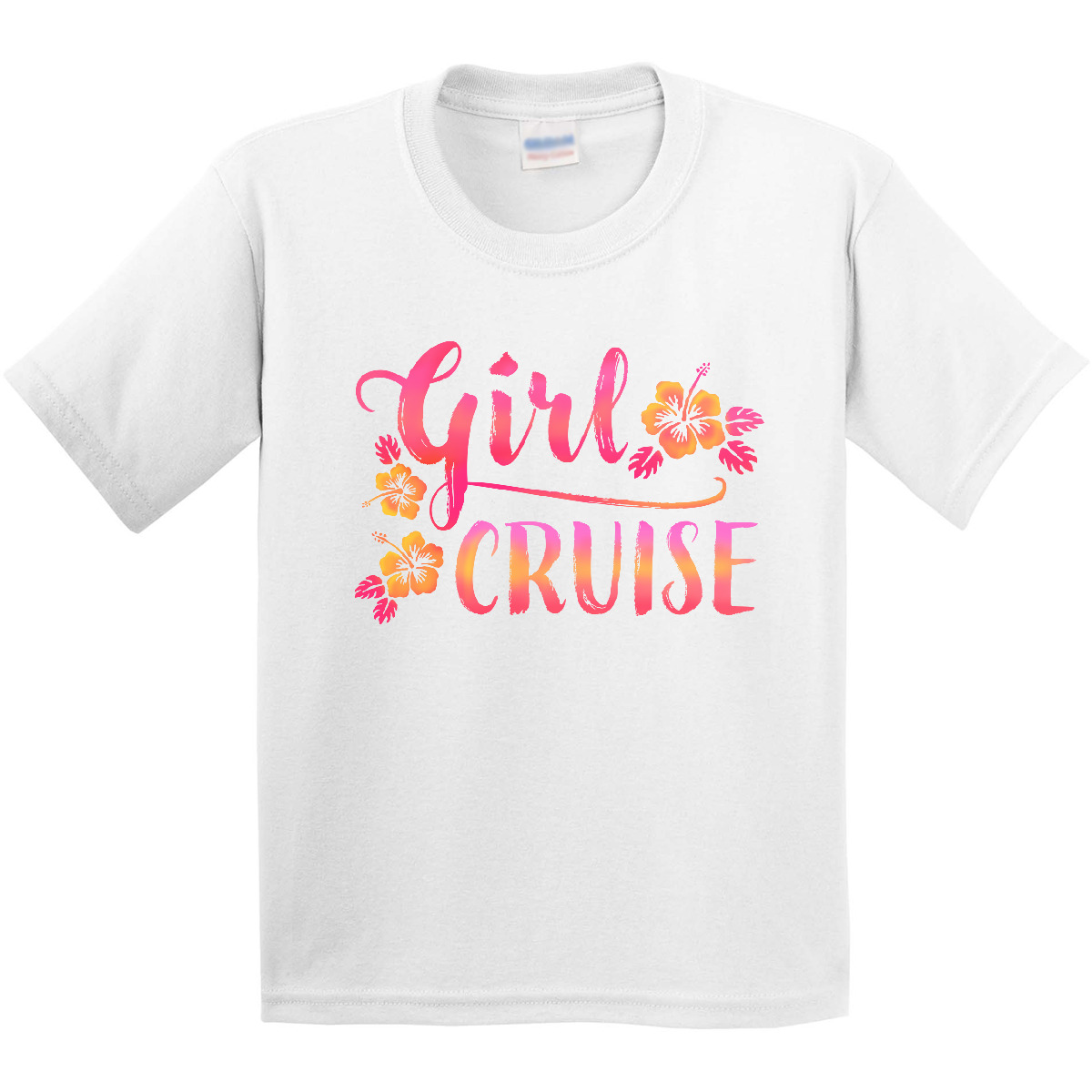 Inktastic Girl Cruise With Flowers Youth T-Shirt Girls Ocean Sea Ladies Group - Picture 6 of 6