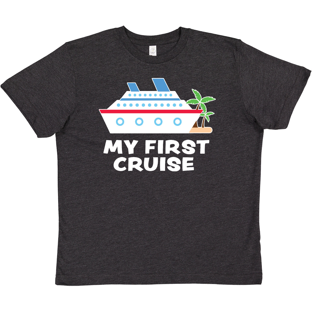 Inktastic My First Cruise With Cruise Ship And Palm Trees Youth T-Shirt 1st Sun - Picture 8 of 10