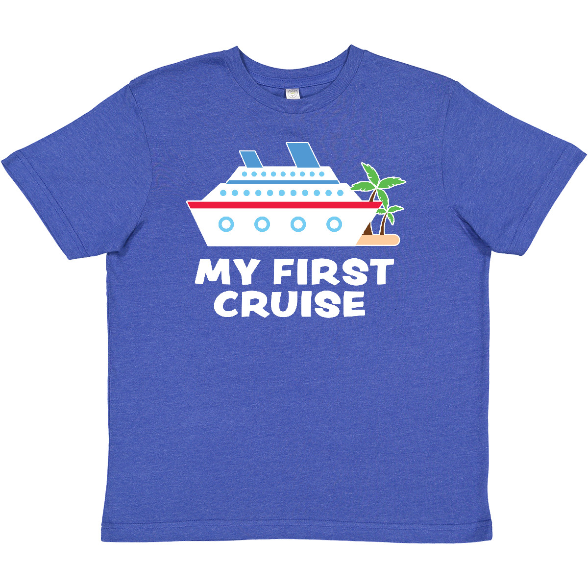 Inktastic My First Cruise With Cruise Ship And Palm Trees Youth T-Shirt 1st Sun - Picture 10 of 10