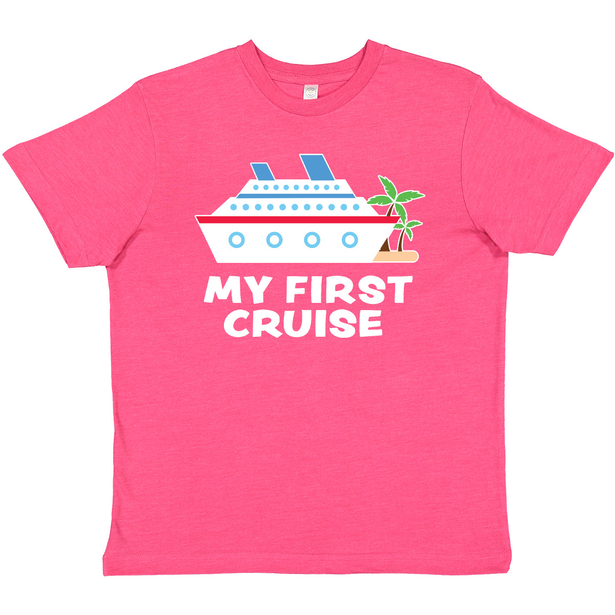 Inktastic My First Cruise With Cruise Ship And Palm Trees Youth T-Shirt 1st Sun - Picture 9 of 10