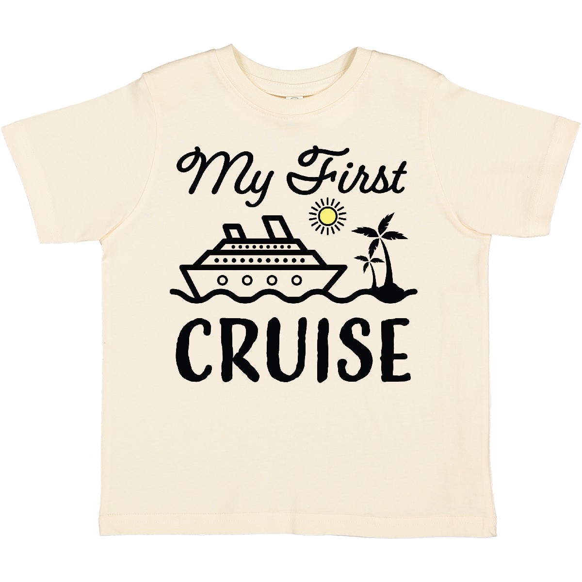 Inktastic My First Cruise With Cruise Ship And Palm Trees Toddler T-Shirt 1st - Picture 6 of 11