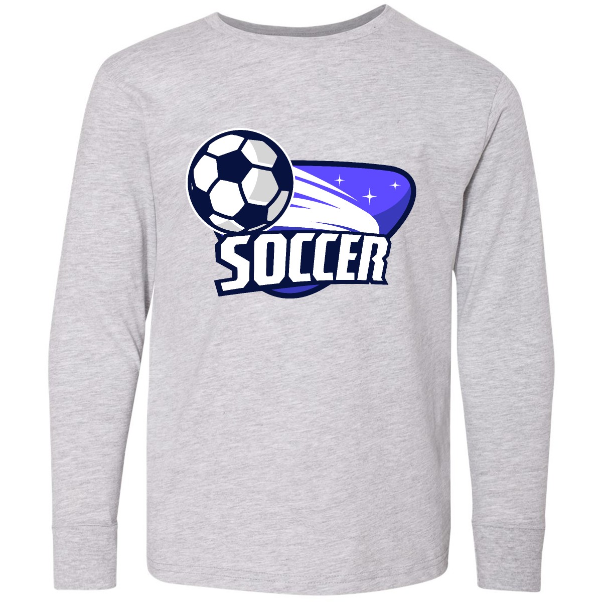 Inktastic Soccer Stars Youth Long Sleeve T-Shirt Futbol Tee Kids Children Child - Picture 2 of 3