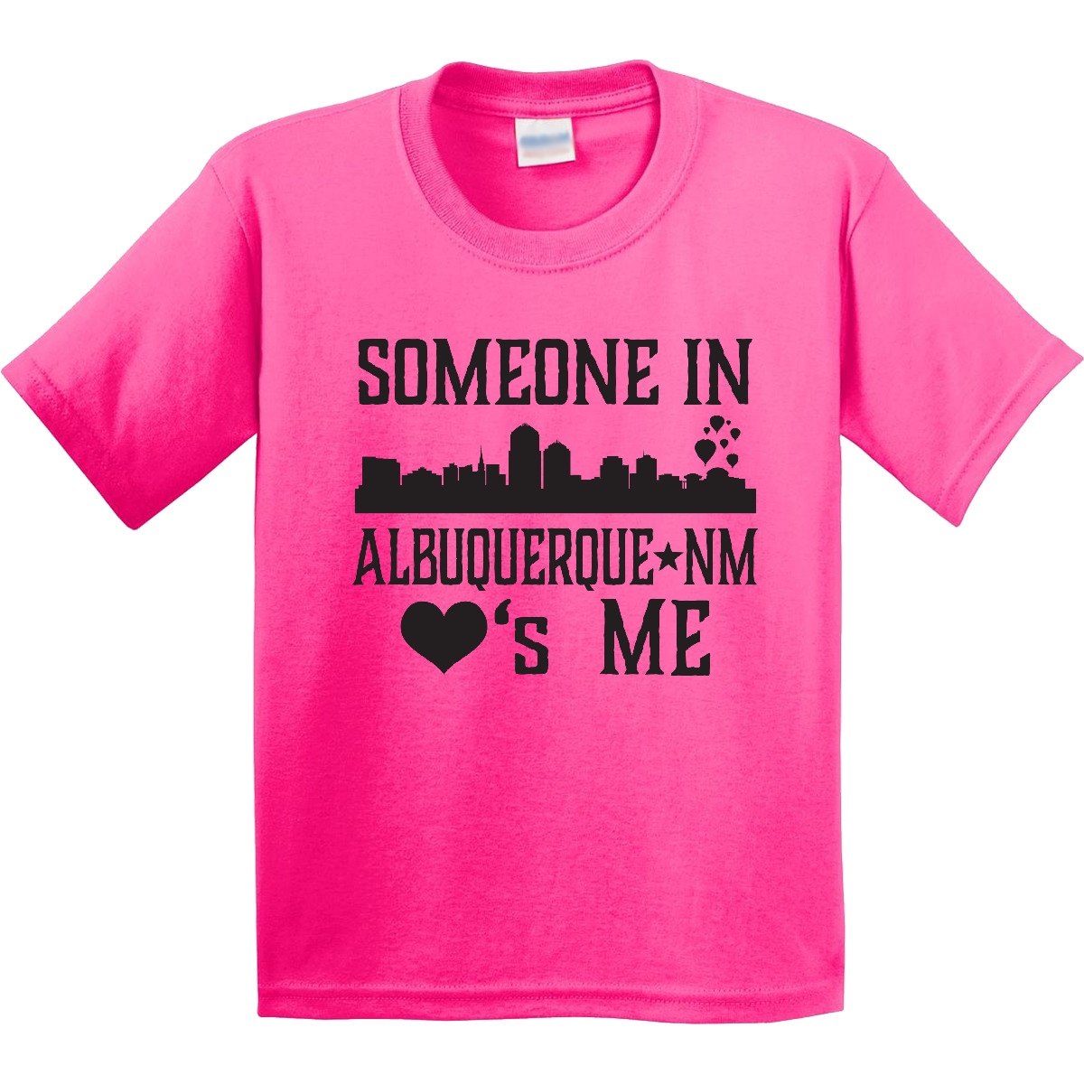 Inktastic Albuquerque New Mexico Someone Loves Me Skyline Youth T-Shirt Cities - Picture 5 of 8