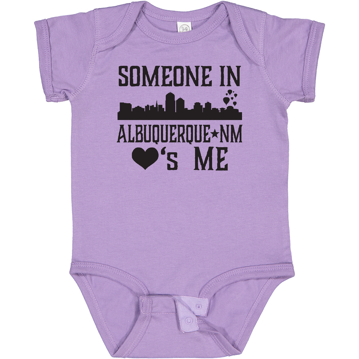 Inktastic Albuquerque New Mexico Someone Loves Me Skyline Baby Bodysuit Cities