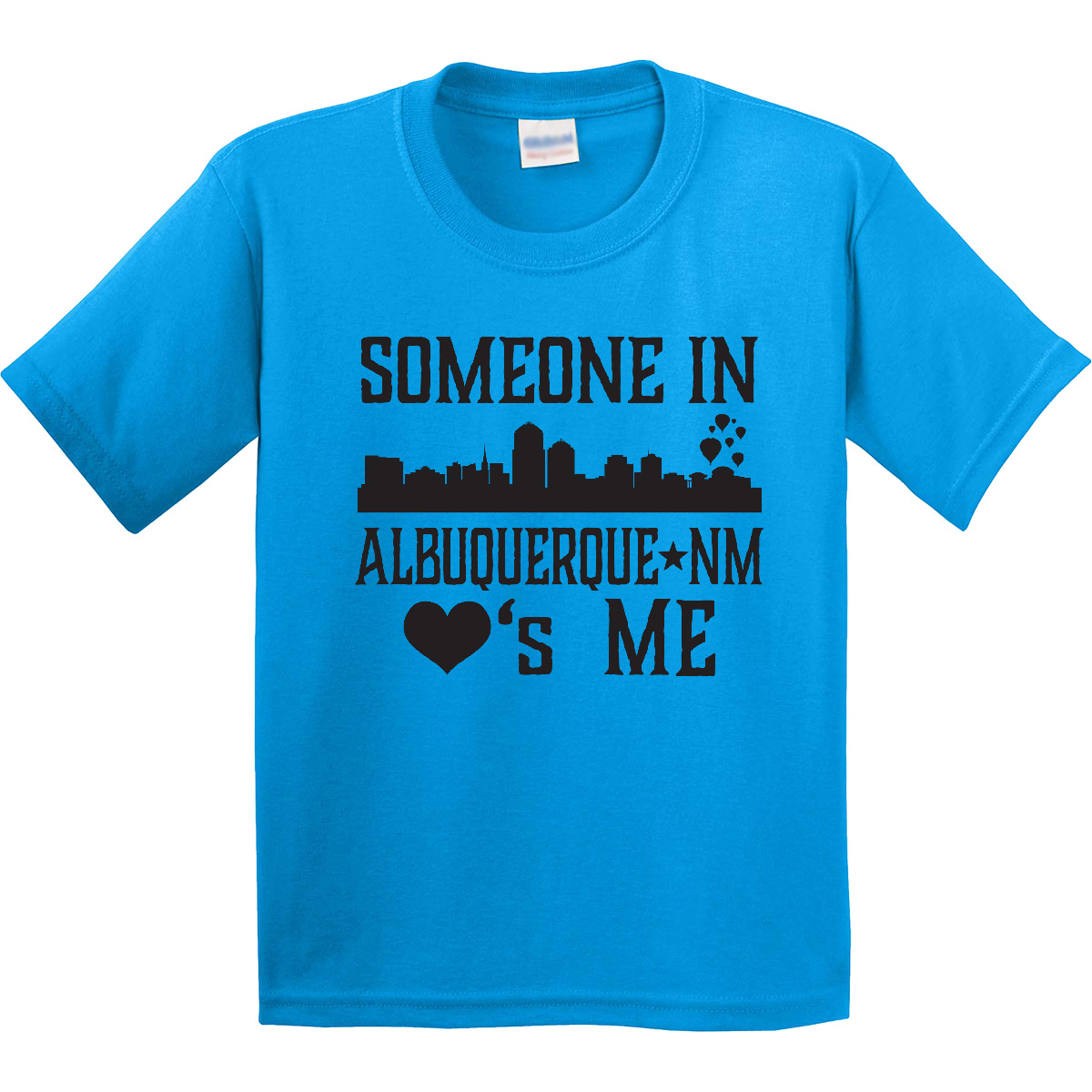 Inktastic Albuquerque New Mexico Someone Loves Me Skyline Youth T-Shirt Cities - Picture 6 of 8