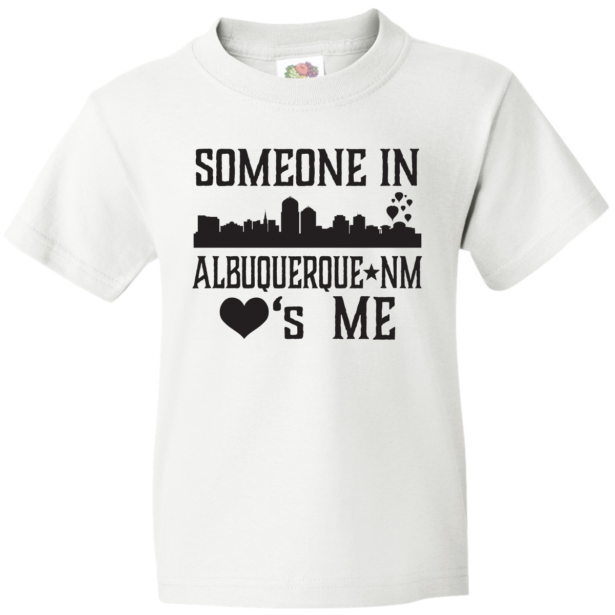 Inktastic Albuquerque New Mexico Someone Loves Me Skyline Youth T-Shirt Cities U - Picture 9 of 9
