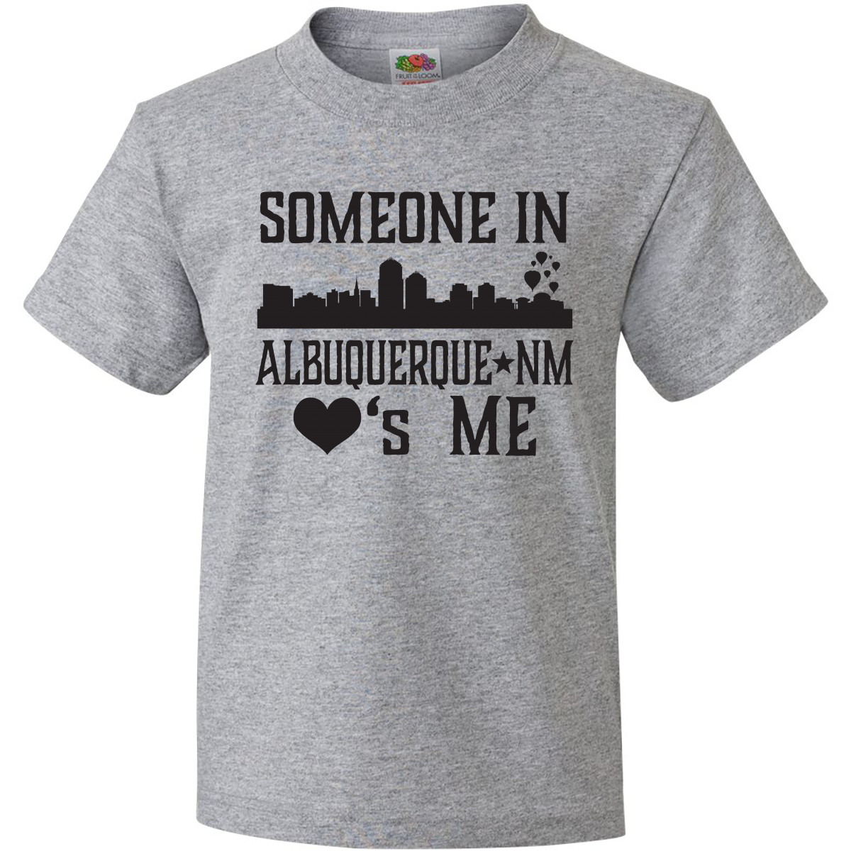 Inktastic Albuquerque New Mexico Someone Loves Me Skyline Youth T-Shirt Cities U - Picture 3 of 9