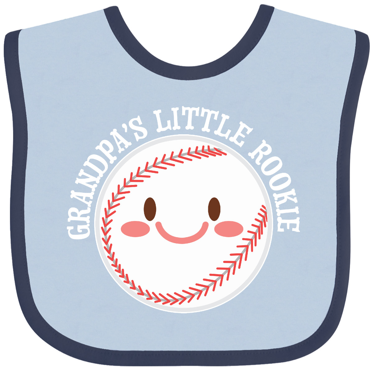 Inktastic Grandpa's Little Rookie- Baseball Baby Bib Sports Kids Grandpa Ball - Picture 4 of 12