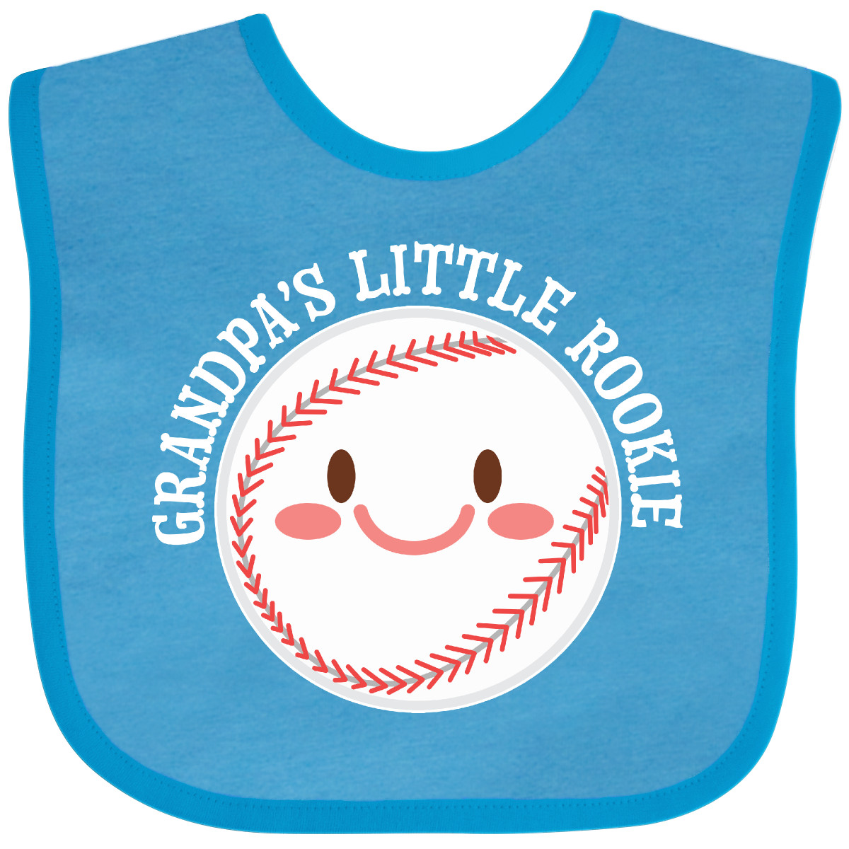 Inktastic Grandpa's Little Rookie- Baseball Baby Bib Sports Kids Grandpa Ball - Picture 12 of 12