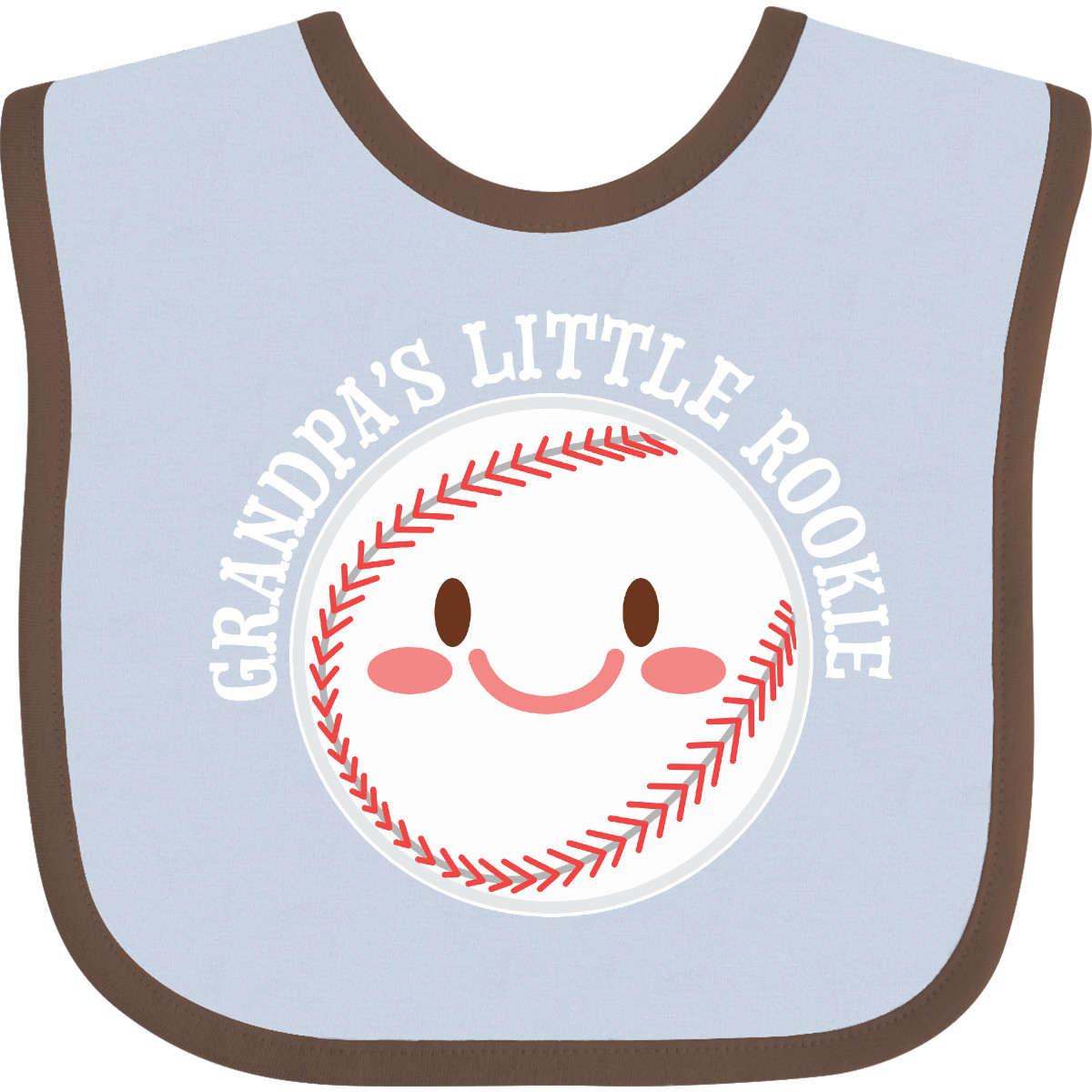 Inktastic Grandpa's Little Rookie- Baseball Baby Bib Sports Kids Grandpa Ball - Picture 3 of 12