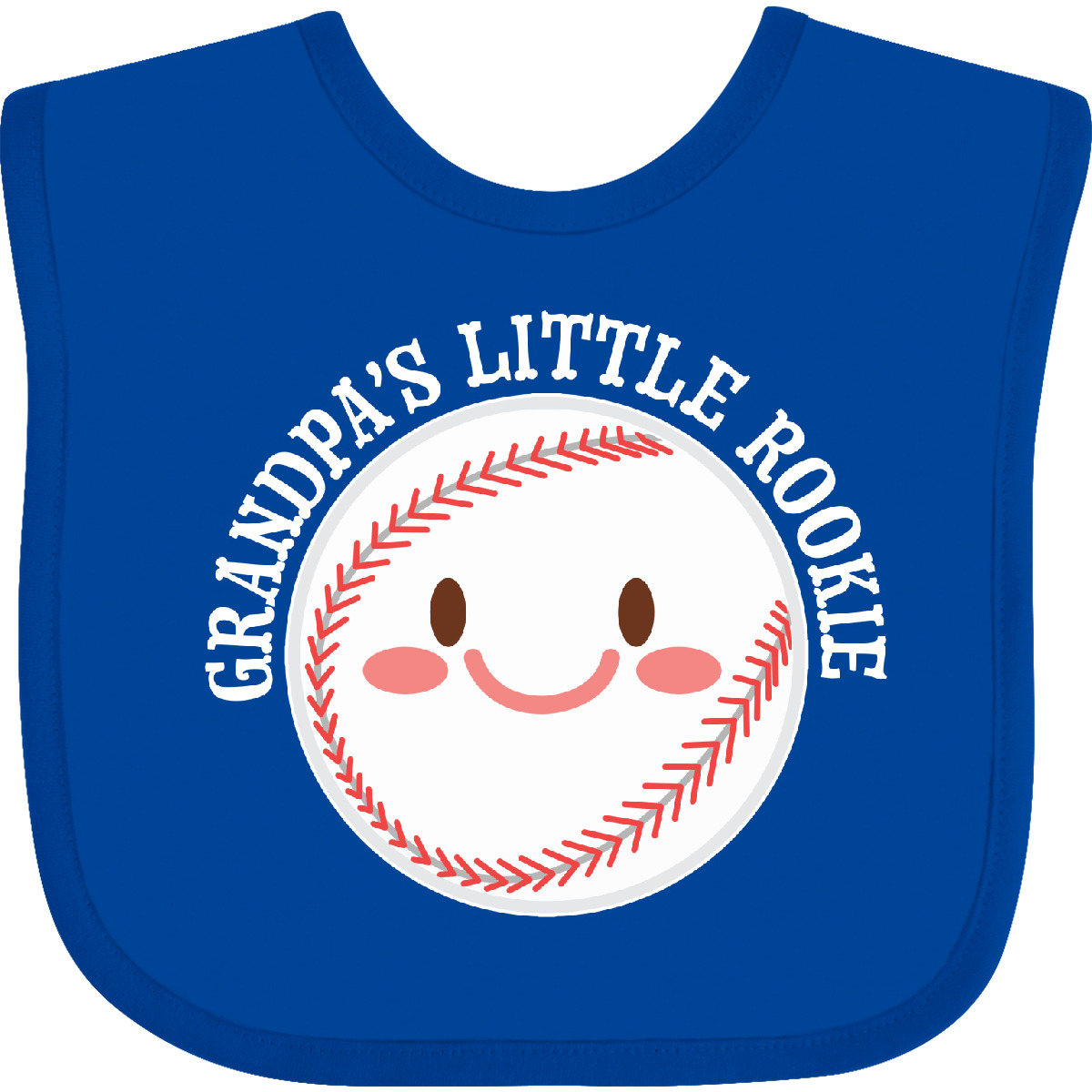 Inktastic Grandpa's Little Rookie- Baseball Baby Bib Sports Kids Grandpa Ball - Picture 11 of 12