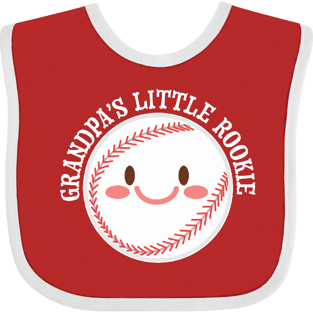 Inktastic Grandpa's Little Rookie- Baseball Baby Bib Sports Kids Grandpa Ball - Picture 10 of 12