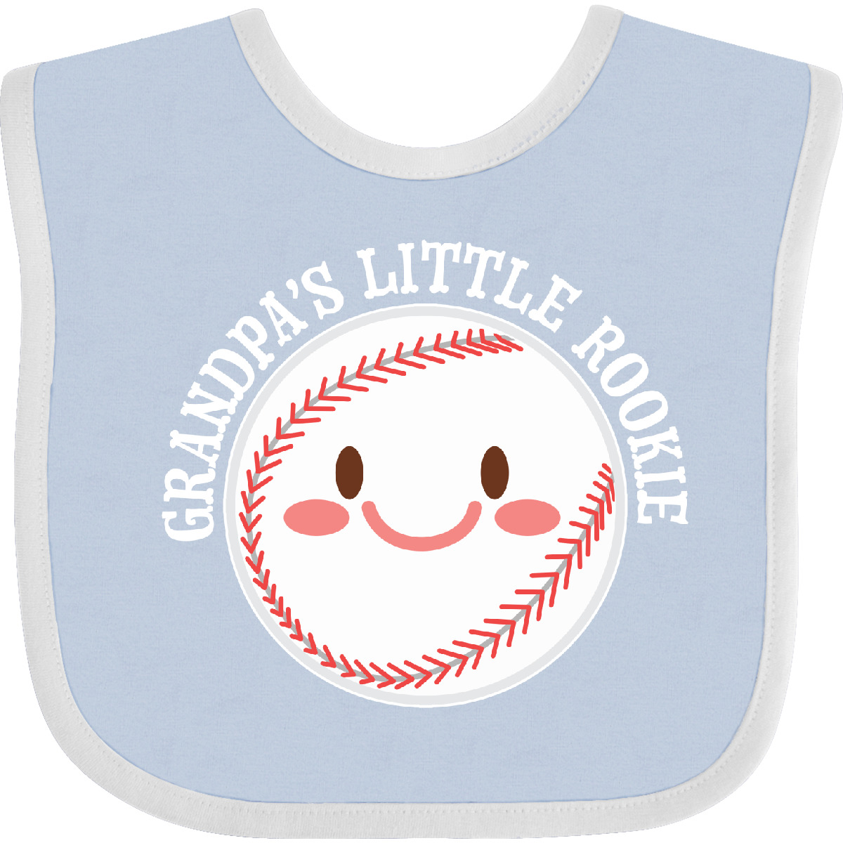 Inktastic Grandpa's Little Rookie- Baseball Baby Bib Sports Kids Grandpa Ball - Picture 5 of 12