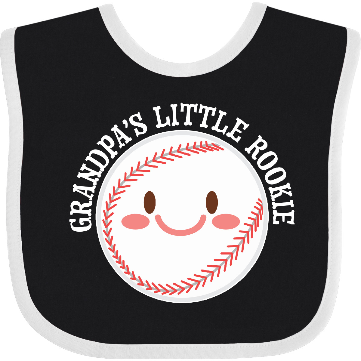 Inktastic Grandpa's Little Rookie- Baseball Baby Bib Sports Kids Grandpa Ball - Picture 2 of 12