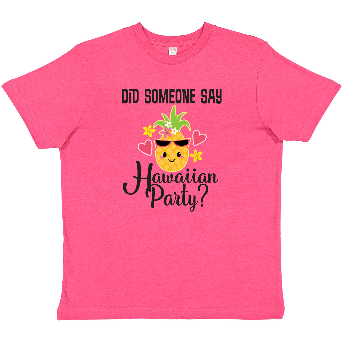 Inktastic Hawaiian Party Pineapple Youth T-Shirt Hawaii Food Funny Tee Kids Teen - Picture 6 of 7
