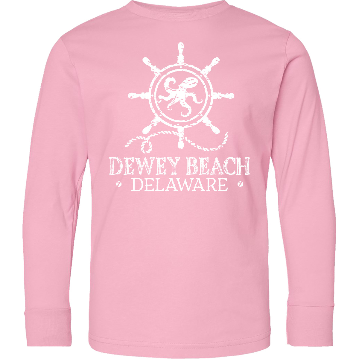 Inktastic Dewey Beach Delaware Nautical Youth Long Sleeve T-Shirt Summer Coastal - Picture 4 of 5