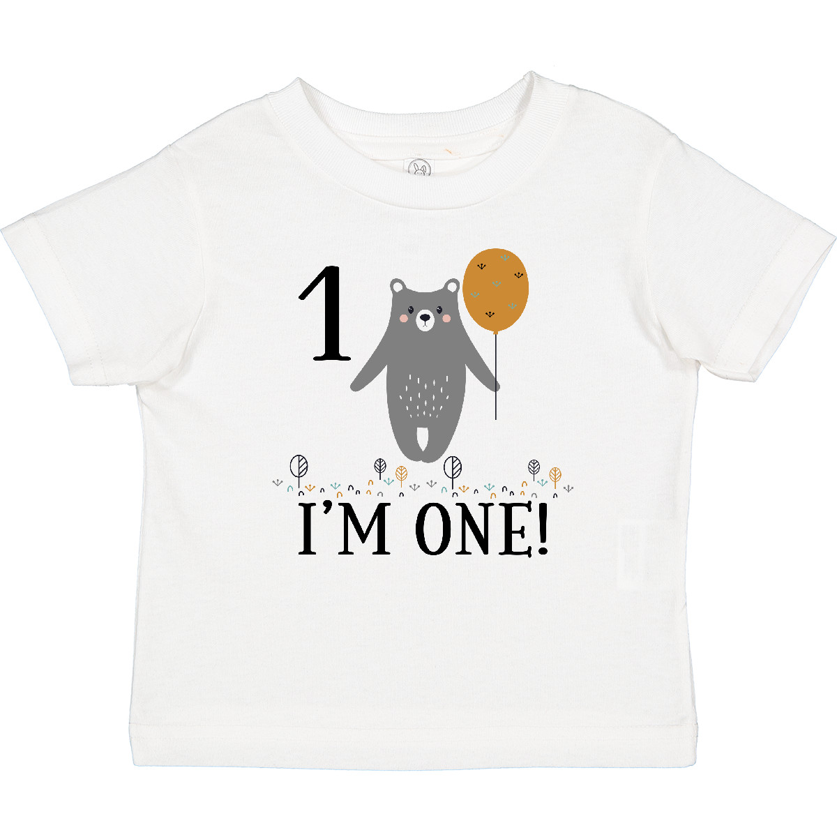 Inktastic 1st Birthday Woodland Bear 1 Year Old Baby T-Shirt Boys Girls Infant - Picture 7 of 7