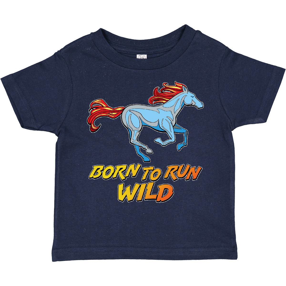 Inktastic Born To Run Wild- Galloping Horse Toddler T-Shirt Animals Mustang Race - Bild 4 von 7