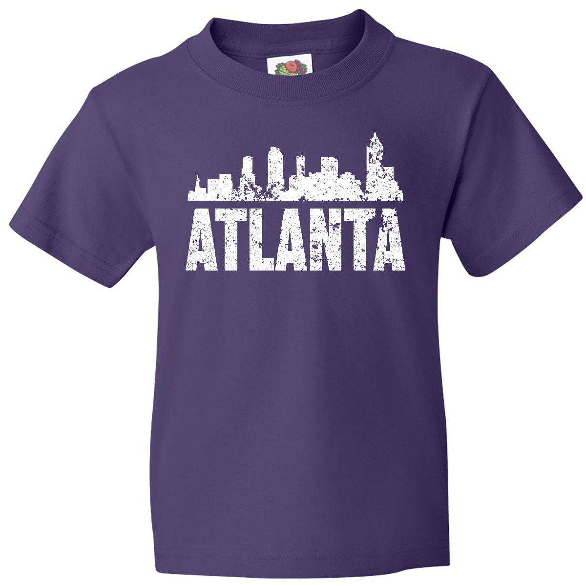 Inktastic Atlanta Skyline Grunge Youth T-Shirt Skylines Silhouette Georgia Born - Picture 7 of 10