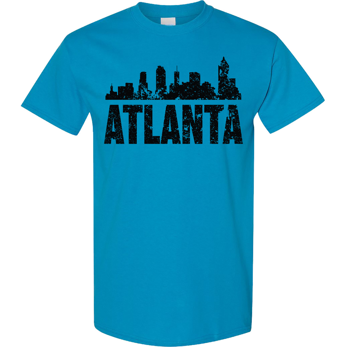 Inktastic Atlanta Skyline Grunge T-Shirt Skylines Silhouette Georgia Born Mens