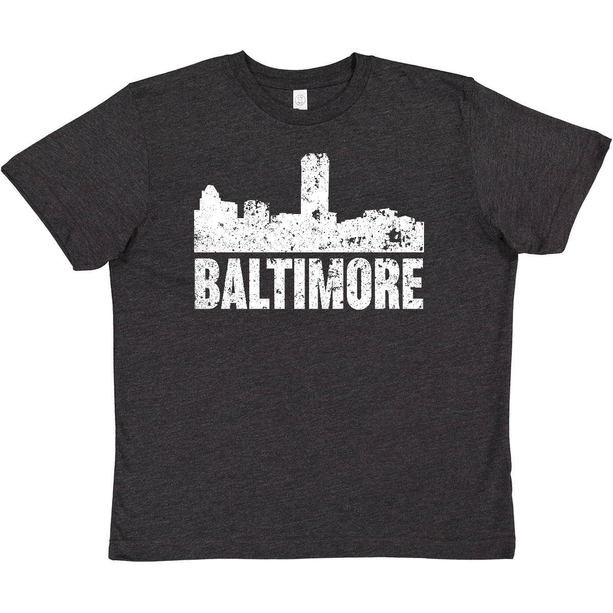 Inktastic Baltimore Skyline Grunge Youth T-Shirt Skylines Maryland Silhouette - Picture 8 of 10