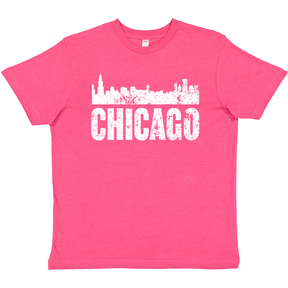 Inktastic Chicago Skyline Grunge Youth T-Shirt Skylines Silhouette Illinios Born - Picture 9 of 10