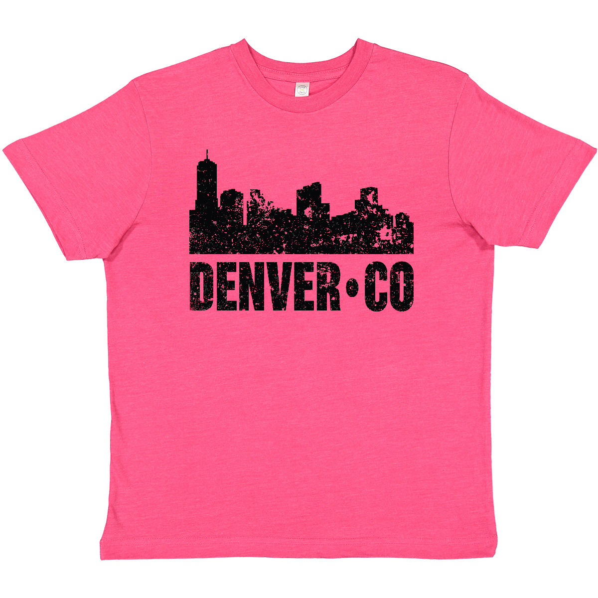 Inktastic Denver Colorado Skyline Grunge Youth T-Shirt Skylines Silhouette Tee - Picture 7 of 9