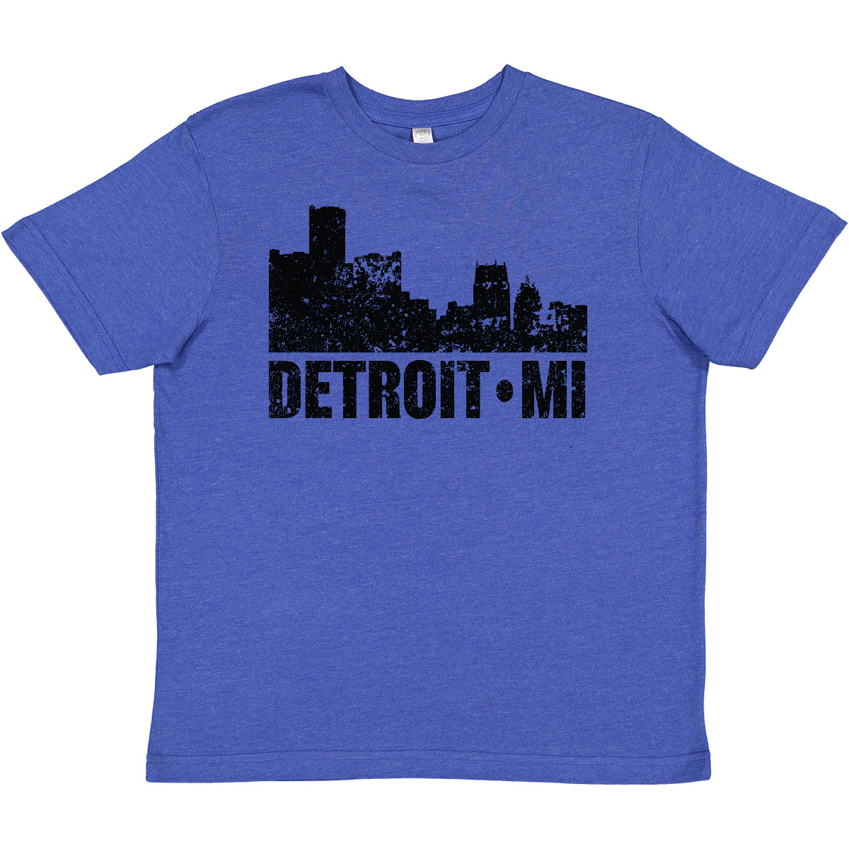 Inktastic Detroit Skyline Grunge Youth T-Shirt Skylines Michigan Silhouette Tee - Picture 8 of 9