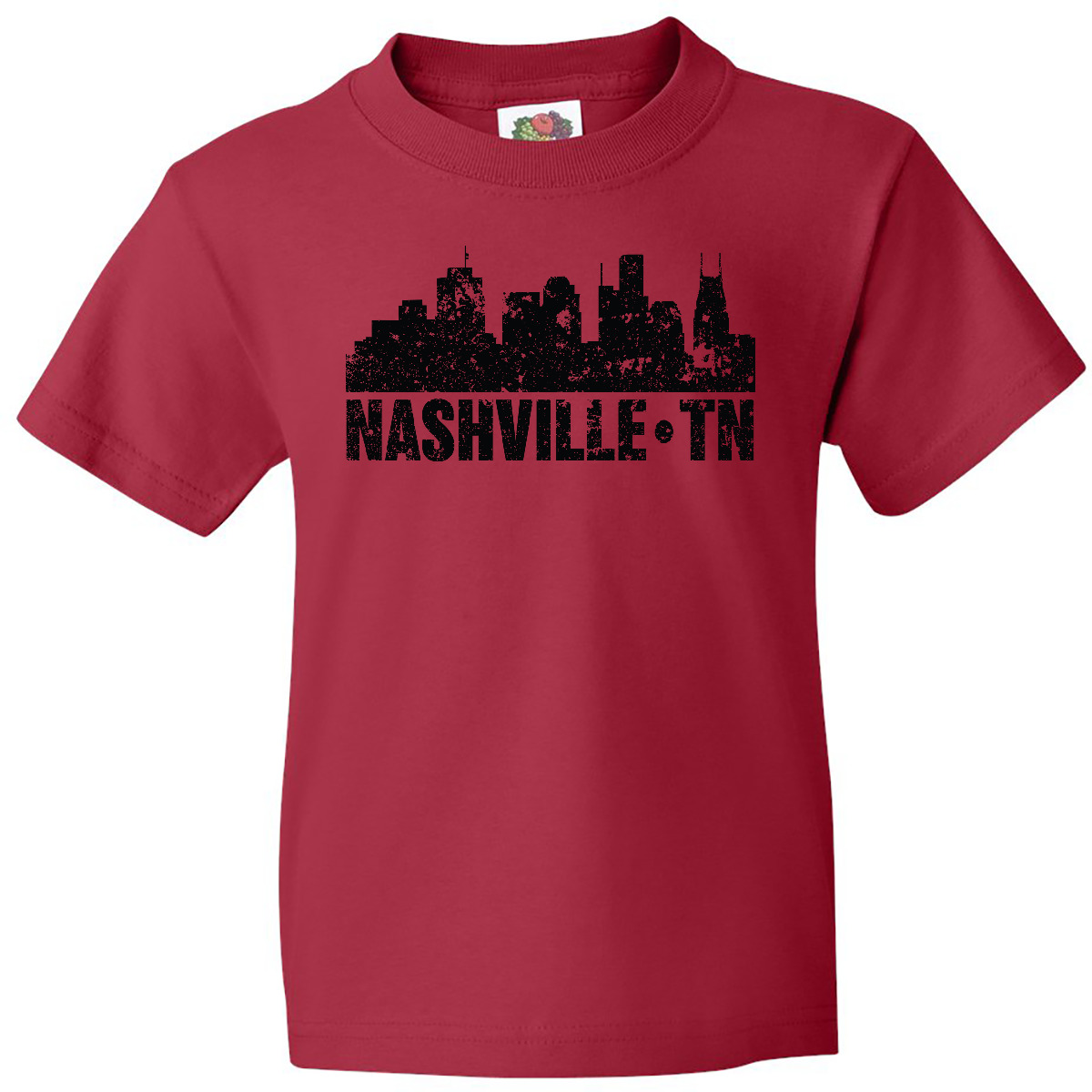 Inktastic Nashville Skyline Grunge Youth T-Shirt Skylines Nasville Silhouette - Picture 6 of 9