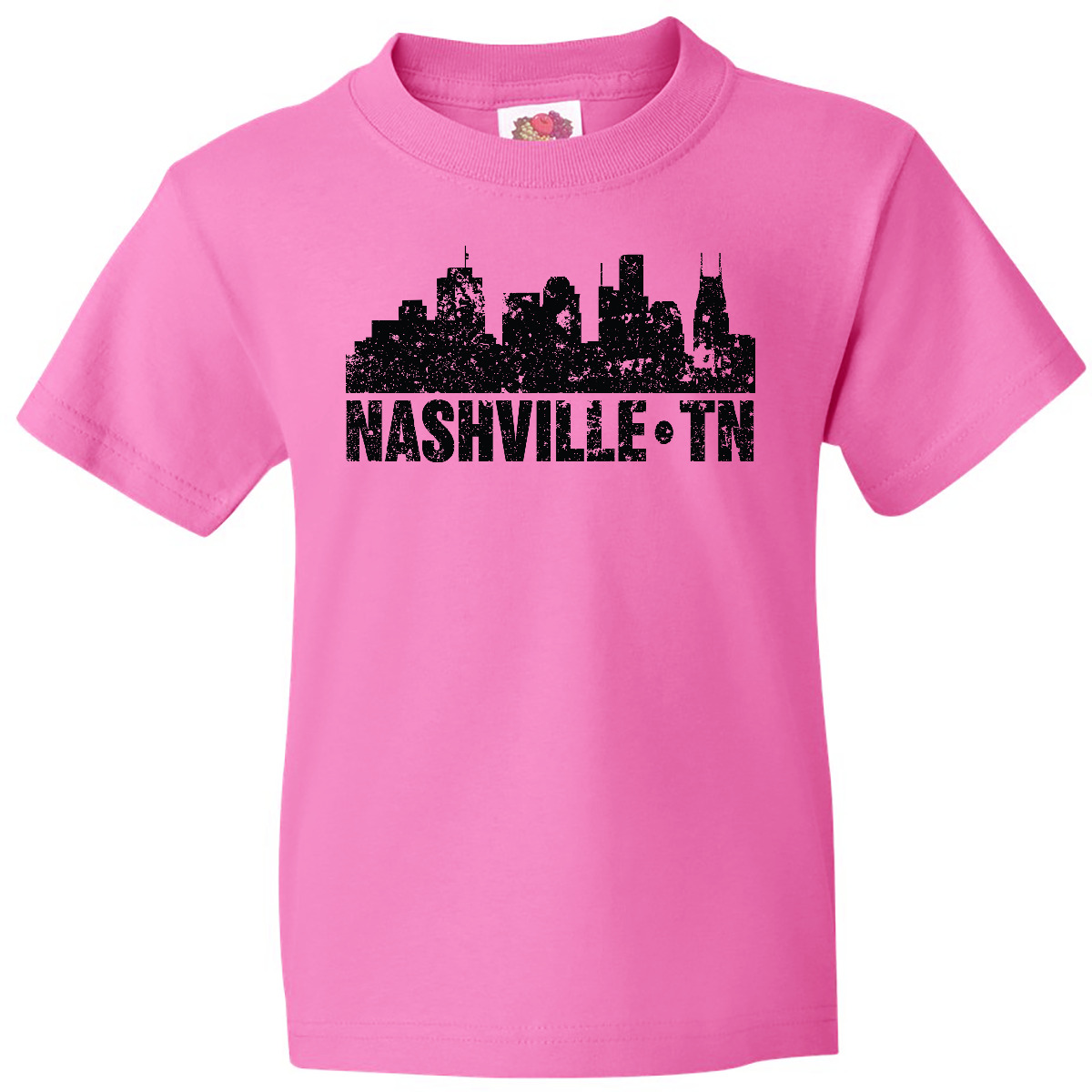 Inktastic Nashville Skyline Grunge Youth T-Shirt Skylines Nasville Silhouette - Picture 2 of 9