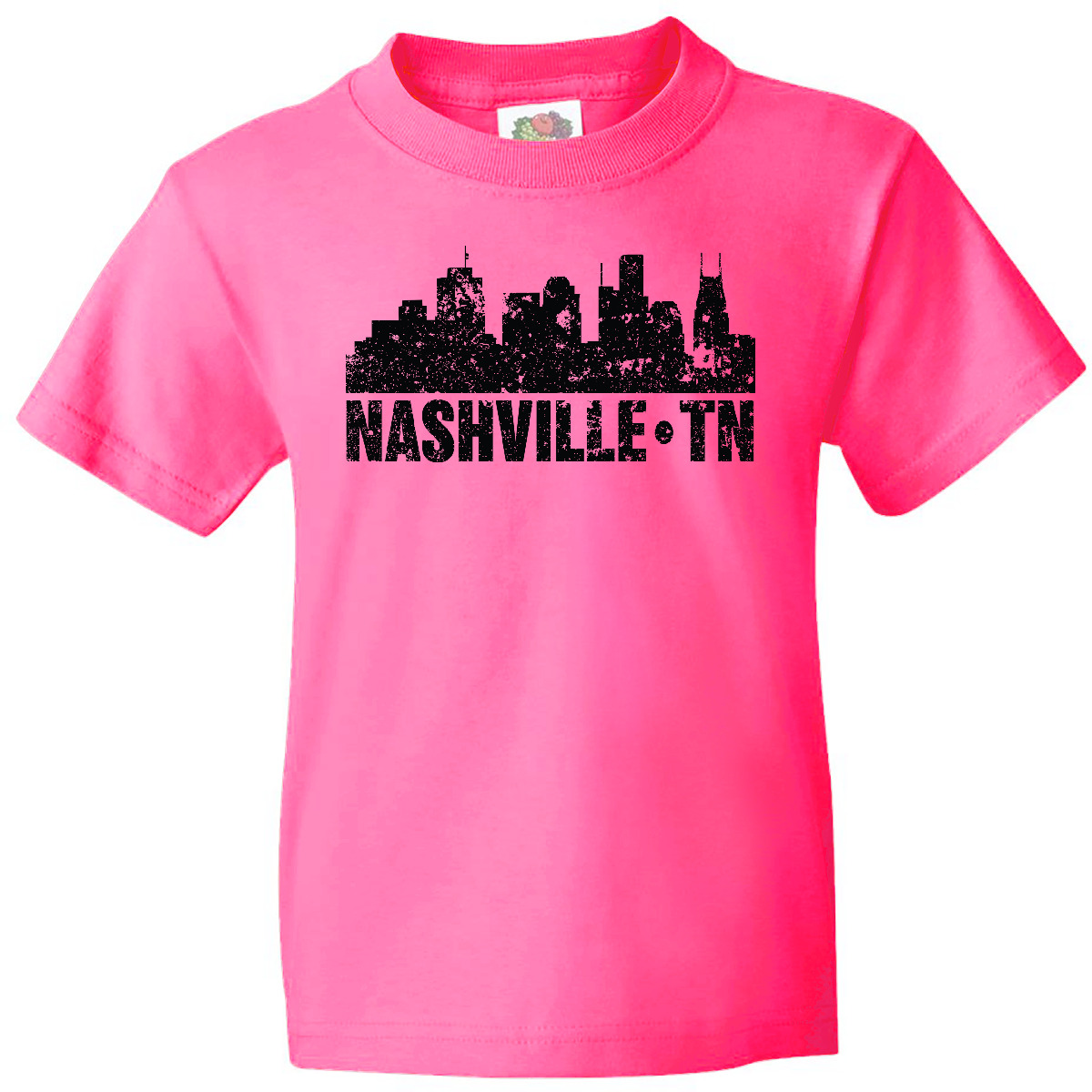 Inktastic Nashville Skyline Grunge Youth T-Shirt Skylines Nasville Silhouette - Picture 4 of 9