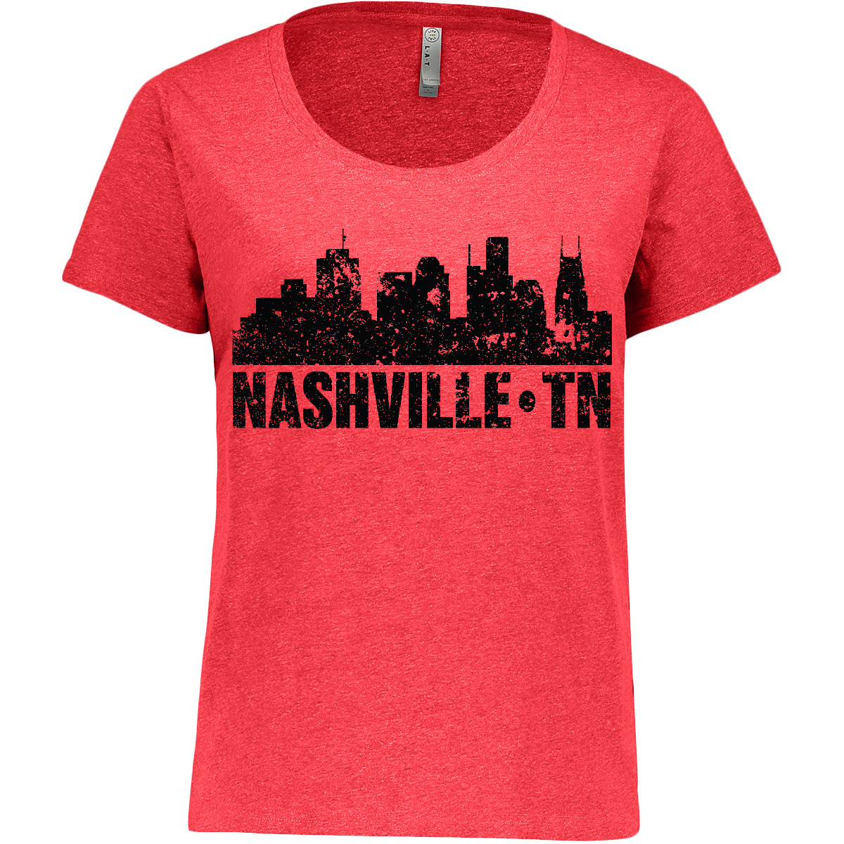 Inktastic Nashville Skyline Grunge Women's Plus Size T-Shirt Skylines Nasville