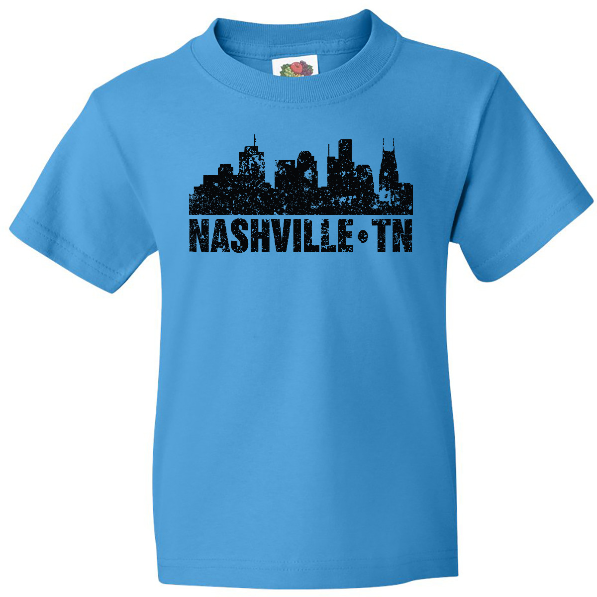 Inktastic Nashville Skyline Grunge Youth T-Shirt Skylines Nasville Silhouette - Picture 5 of 9
