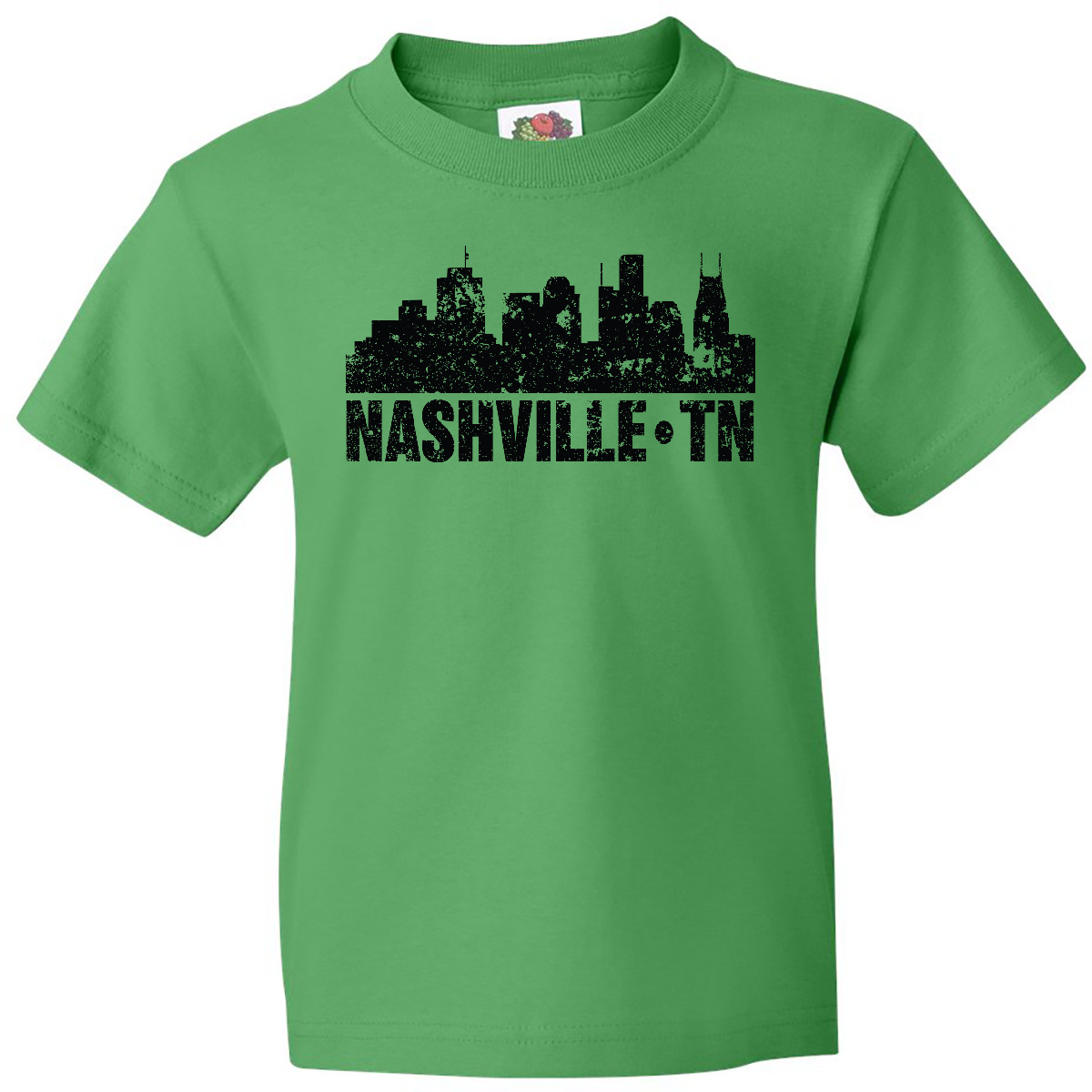 Inktastic Nashville Skyline Grunge Youth T-Shirt Skylines Nasville Silhouette - Picture 3 of 9