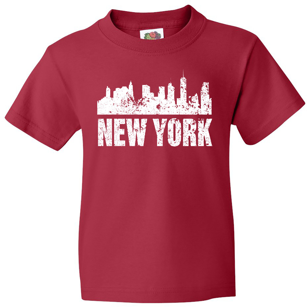 T-shirt Inktastic New York Skyline Grunge giovane Skylines Silhouette State Born - Foto 7 di 10