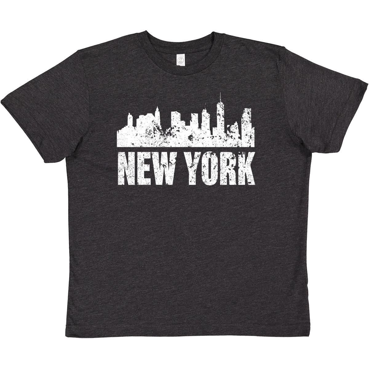 T-shirt Inktastic New York Skyline Grunge giovane Skylines Silhouette State Born - Foto 8 di 10