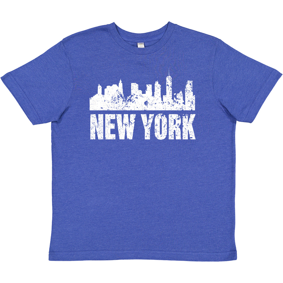 T-shirt Inktastic New York Skyline Grunge giovane Skylines Silhouette State Born - Foto 10 di 10